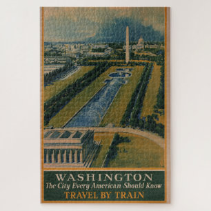 Vintages Reiseplakat Washington DC Puzzle
