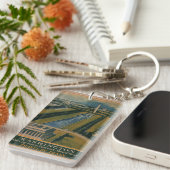 Vintages Reiseplakat Washington DC Schlüsselanhänger (Vorderseite rechts)