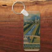 Vintages Reiseplakat Washington DC Schlüsselanhänger (Vorderseite)