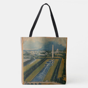 Vintages Reiseplakat Washington DC Tasche