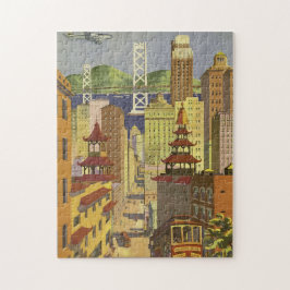 Vintages Reiseplakatdesign in San Francisco Puzzle