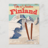Vintages Reiseplaner für Finnland Postkarte (Vorderseite)