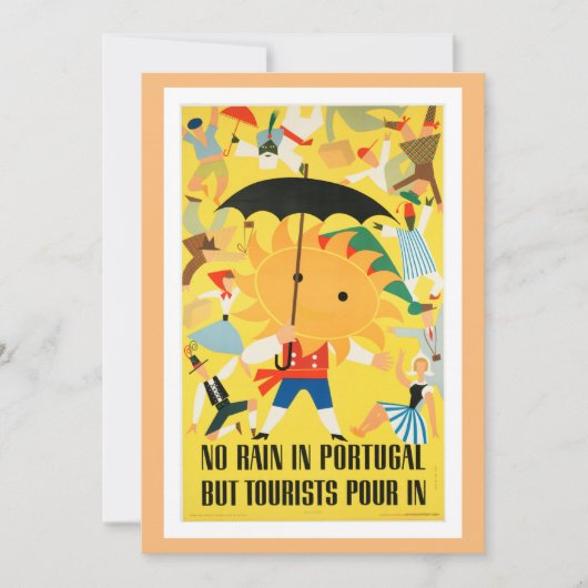 Vintages Reiseplaner für Portugal Karte (Vorderseite)