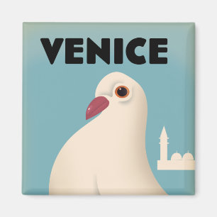 Vintages Reiseposter Mouse Pad Bever in Venedig Magnet