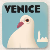 Vintages Reiseposter Mouse Pad in Venedig Getränkeuntersetzer (Vorderseite)