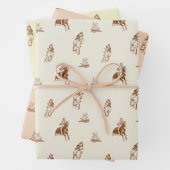 Vintages Reitmuster Geschenkpapier Set (Beispiel)