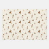 Vintages Reitmuster Geschenkpapier Set (Vorderseite)