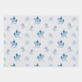 Vintages Reitmuster Geschenkpapier Set (Vorderseite)