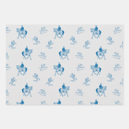 Vintages Reitmuster Geschenkpapier Set