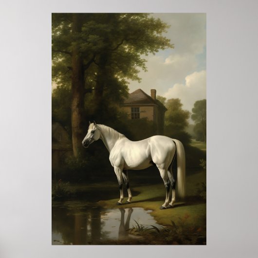 Vintages Reitpferd Poster (Vorne)