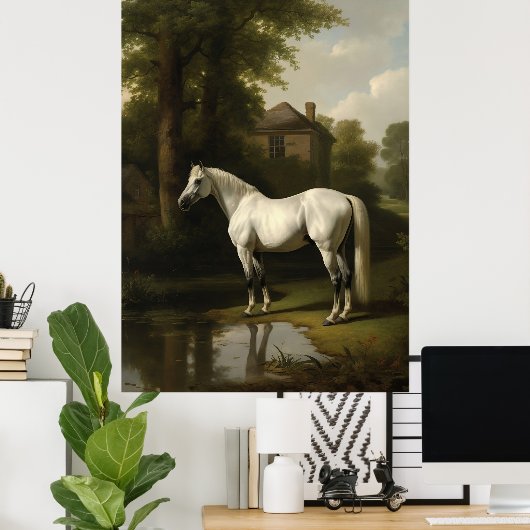 Vintages Reitpferd Poster (Heimbüro)