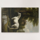 Vintages Reitpferd Puzzle (Horizontal)