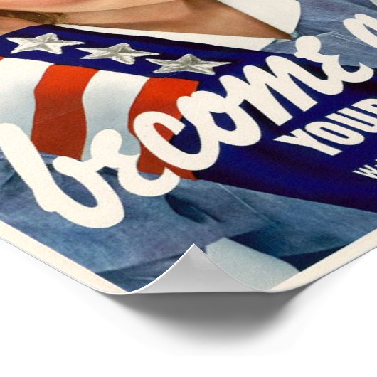 Vintages Rekrutierungspaket für Krankenschwestern Poster (Ecke)