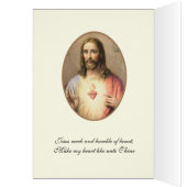 Vintages religiöses Herz Jesus floralkatholische (Innen (Links))