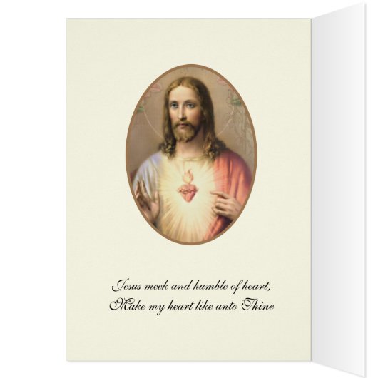 Vintages religiöses Herz Jesus floralkatholische (Innen (Links))