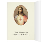 Vintages religiöses Herz Jesus Jubiläum katholisch (Innen (Links))