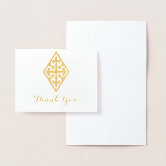 Vintages religiöses Kreuz Danke Folienkarte (Anzeige)