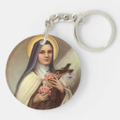 Vintages religiöses Ostern, Nu mit Kreuz Schlüsselanhänger (Rückseite)