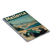 Vintages Rennauto in Mallorca Notizblock (Rechte Seite)