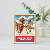 Vintages Rennen 1924 Postkarte (Stehend Vorderseite)