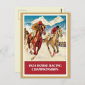 Vintages Rennen 1924 Postkarte (Vorne/Hinten)