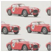 Vintages Rennen-Auto-Gewebe Stoff (Nahaufnahme)