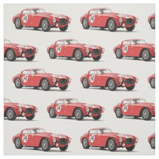 Vintages Rennen-Auto-Gewebe Stoff (Muster)