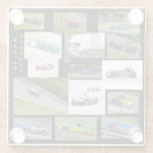 Vintages Rennen Glasuntersetzer (Rückseite)