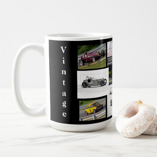 Vintages Rennen Kaffeetasse (Mit Donut)