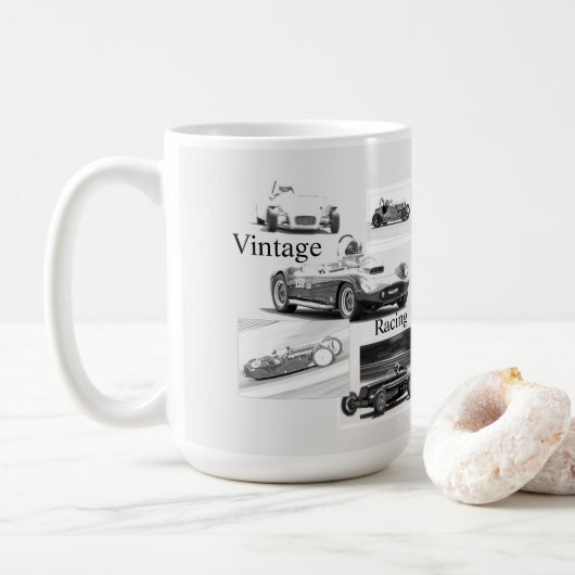 Vintages Rennen Kaffeetasse (Mit Donut)