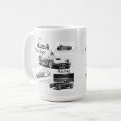Vintages Rennen Kaffeetasse (Vorderseite Links)
