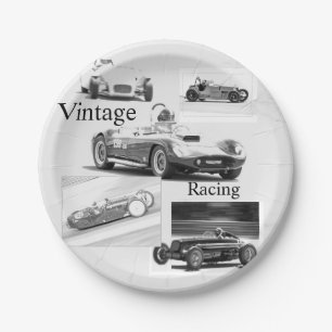 Vintages Rennen Pappteller