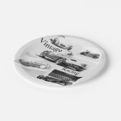 Vintages Rennen Pappteller (Schrägansicht)