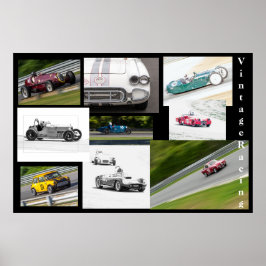 Vintages Rennen Poster