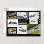 Vintages Rennen Postkarte (Vorne/Hinten)