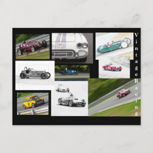 Vintages Rennen Postkarte