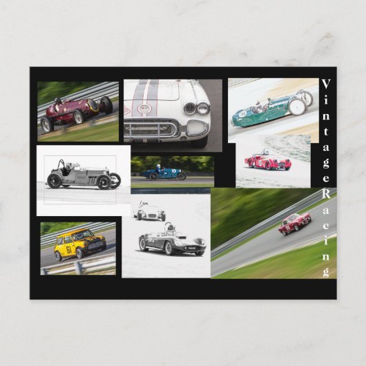 Vintages Rennen Postkarte (Vorderseite)