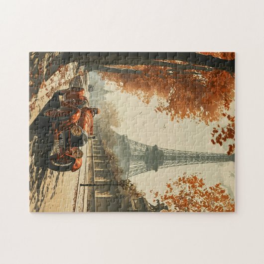 Vintages Rennfahrzeug in Paris Puzzle (Horizontal)
