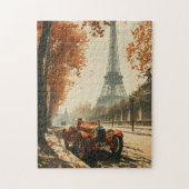Vintages Rennfahrzeug in Paris Puzzle (Vertikal)