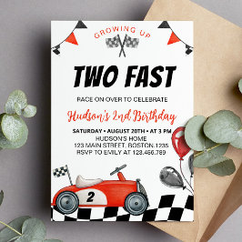 Vintages Rennwagen Geburtstag Einladung Rennwagen