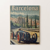 Vintages Rennwagen in Barcelona Puzzle (Vertikal)