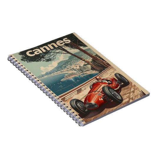 Vintages Rennwagen in Cannes Notizblock (Rechte Seite)