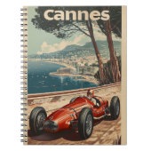 Vintages Rennwagen in Cannes Notizblock (Vorderseite)