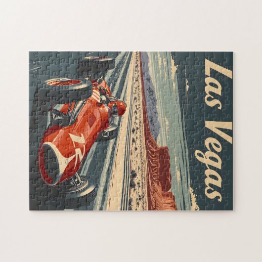 Vintages Rennwagen in Las Vegas Puzzle (Horizontal)