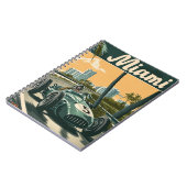 Vintages Rennwagen in Miami Notizblock (Linke Seite)