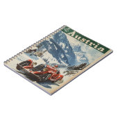 Vintages Rennwagen in Österreich Notizblock (Linke Seite)