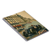 Vintages Rennwagen in Paris Notizblock (Rechte Seite)