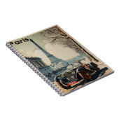 Vintages Rennwagen in Paris Notizblock (Rechte Seite)