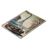 Vintages Rennwagen in Paris Notizblock (Linke Seite)