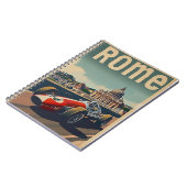 Vintages Rennwagen in Rom Notizblock (Linke Seite)